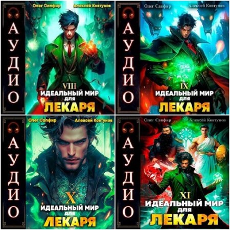 Постер к Алексей Ковтунов, Олег Сапфир - Лекарь: Идеальный мир для Лекаря. Книга 8-11 (Аудиокнига)